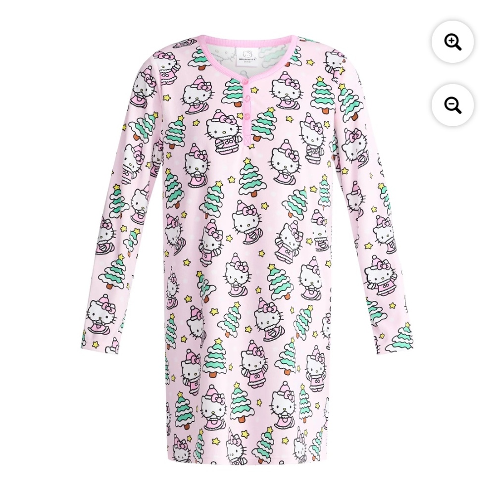 Hello Kitty Women’s Christmas Cherry Blossom Sleep Shirt Pajama Size 2X NWT - Picture 5 of 6